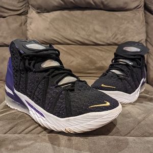 Nike LeBron 18 Black and Purple Size 9.5